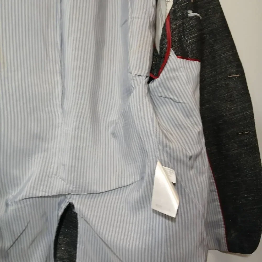 Banana republic mens 44R blazer heritage collection linen cotton dark gray